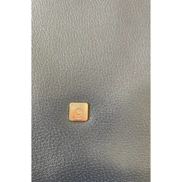 Fendi Navy Blue Leather top handle with marbel clasp Vintage - Picture 7 of 11